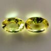 Pair of yellow sapphires, 0.43 ct - 4.2 x 2.9 mm