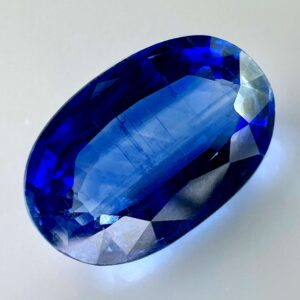 This 3.34 carat Kyanite is a rare gemstone with a vibrant blue color. Natural and untreated, it has beautiful clarity and is an ideal size for creating high-end jewelry. Originating from Nepal, this rare gemstone is perfect for collectors and designers looking for a unique gemstone.