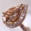 18K Yellow Gold Ring with 1.27 ct Natural Fancy Yellowish Brown VVS2 Diamond & VS Diamonds, ALGT Certified