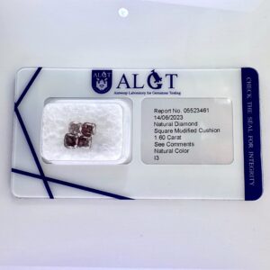 Set of 4 natural fancy deep pinkish brown diamonds, 1.60 carats, harmonious gradient, perfect for luxury jewelry creations