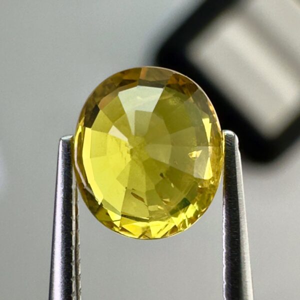 Saphir jaune de 1,42 carat – 6,8 x 5,9 mm