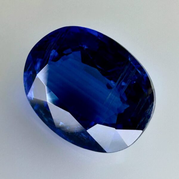 Natural Blue Kyanite gemstone, 1.83 carat, with intense sapphire-like hues and beautiful clarity.
